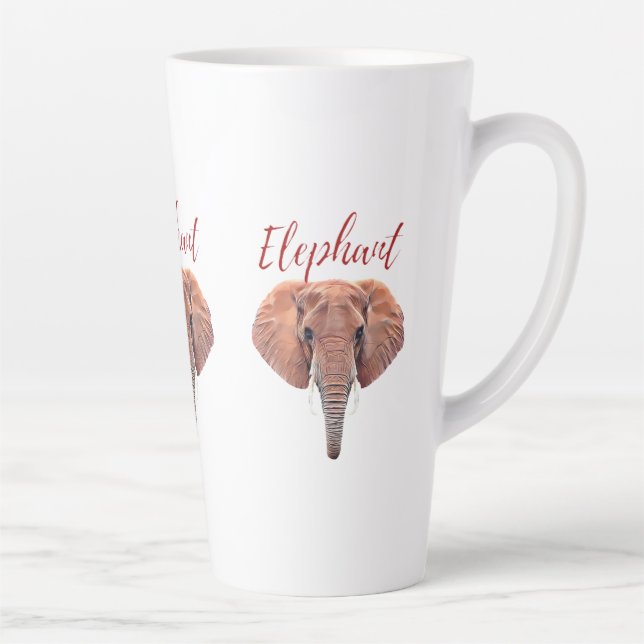 Taza De Café Latte MEJOR Elefante Forestal Africano QUE NUNCA LLEVÓ C (Derecha)