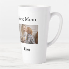 Taza De Café Latte Mejor foto de mamá de todos los tiempos
