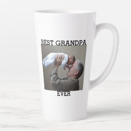 Taza De Café Latte Mejor foto del abuelo jamás Personalizado crea la 