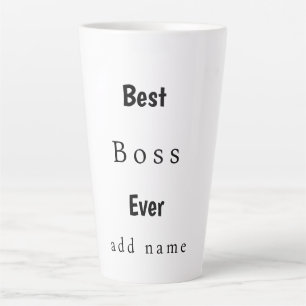 Taza De Café Latte Mejor Jefe Personalizado
