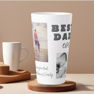 Taza De Café Latte Mejor Malo Día del Padre 2 Fotocolage