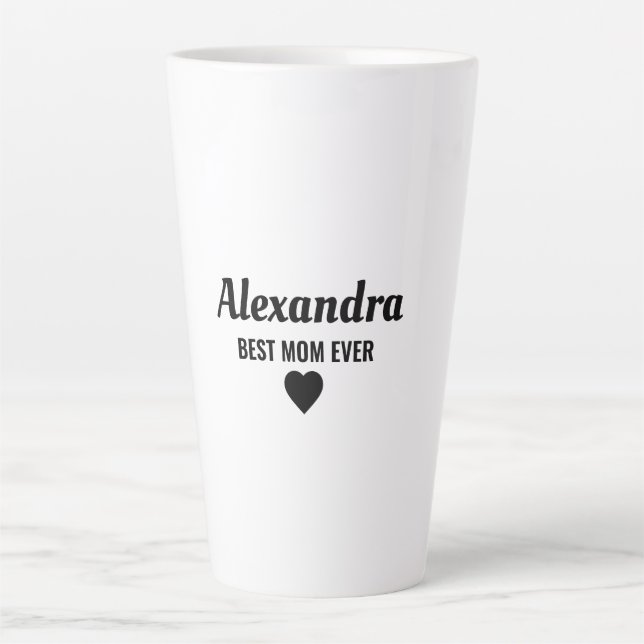 Taza De Café Latte Mejor Mamá (Anverso)