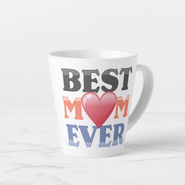 Taza De Café Latte Mejor Mamá De La Historia (Ángulo derecho)