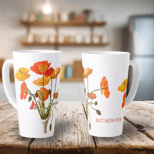 Taza De Café Latte Mejor Mamá del Mundo Día de la Madre Regalo Brilla