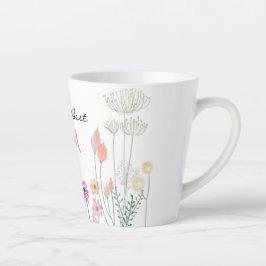 Taza De Café Latte Mejor Mamá del Mundo | Jardín de flores silvestres