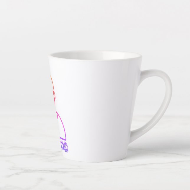 Taza De Café Latte Mejor mamá ilustracion Latte Mug (Derecha)