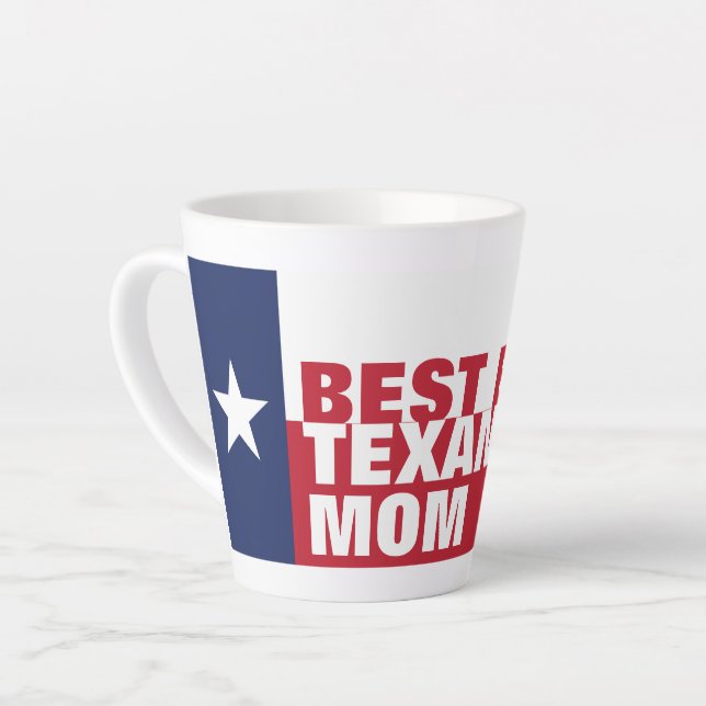 Taza De Café Latte Mejor MOM de TEXAN (Ángulo izquierdo)