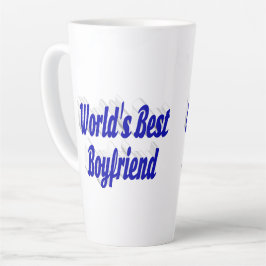 Taza De Café Latte Mejor novio con texto azul