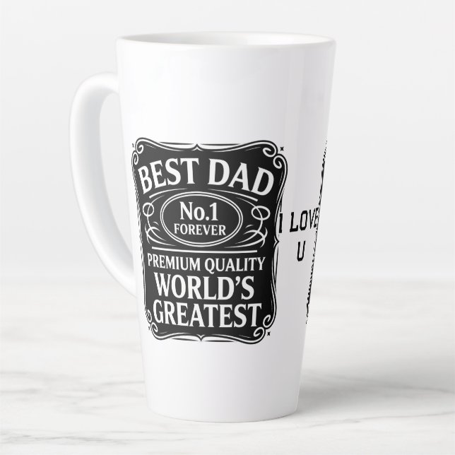 Taza De Café Latte Mejor Papá (Ángulo izquierdo)