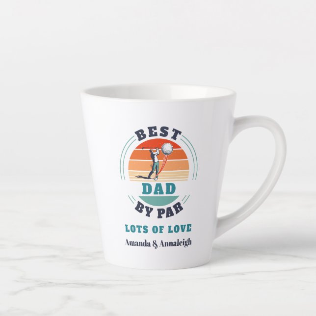 Taza De Café Latte Mejor Papá De Personalizado Par Retro De Hijas (Derecha)