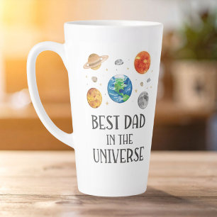 Taza De Café Latte Mejor Papá del Universo Frase Divertida Día del Pa