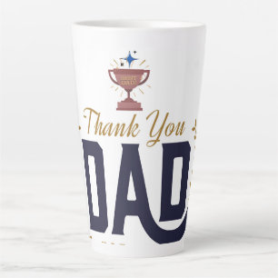 Taza De Café Latte Mejor Papá – Diseño de Agradecimiento