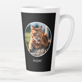 Taza De Café Latte Mejor Papá Gato Dueño de Mascota Foto Personalizad