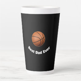 Taza De Café Latte Mejor Personalizado de Baloncesto de Papá