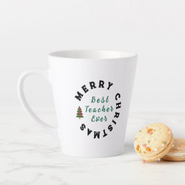 Taza De Café Latte Mejor Profesor Navidades de la historia gracias a