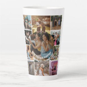 Taza De Café Latte Mejores Amigas Para Siempre 11 Colage de Fotos Ami