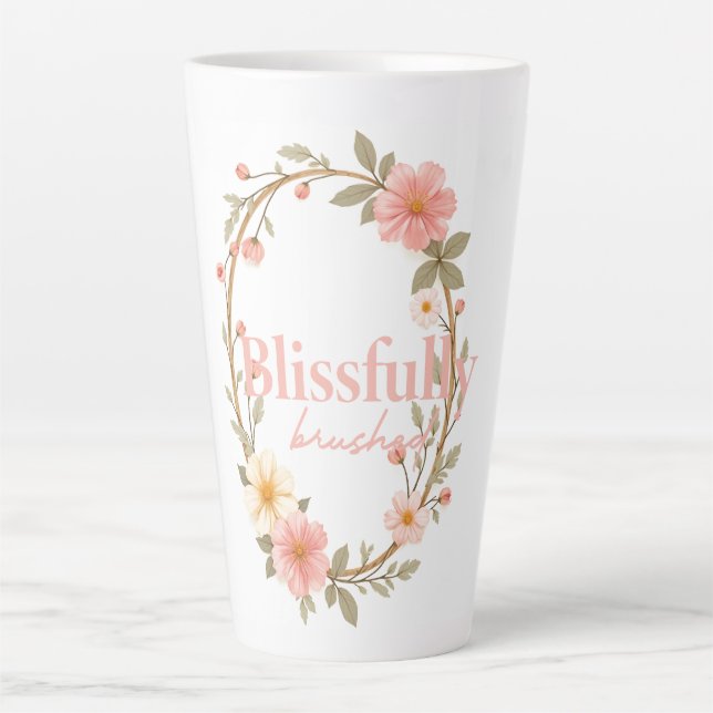 Taza De Café Latte Mellow Blooms (Anverso)