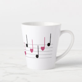 Taza De Café Latte Melodía del amor (lineal)