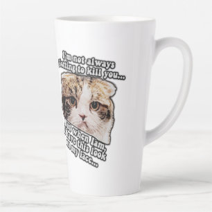 Taza De Café Latte Meme de gato gruñón para propietarios de gatos y a