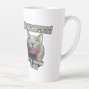 Taza De Café Latte Meme de gatos divertidos para los gatitos y los am