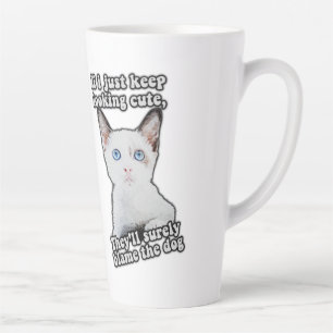 Taza De Café Latte Meme divertido de gato enojado para personas a las