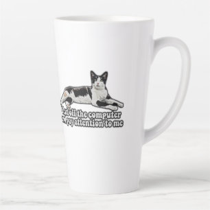 Taza De Café Latte Meme divertido de gato lindo para dueños de gatos 
