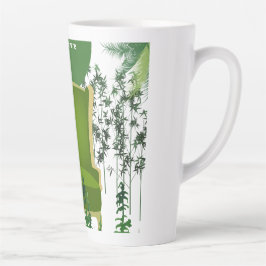 Taza De Café Latte Memoria tranquila en la naturaleza y diseño nostál