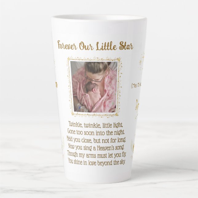 Taza De Café Latte Memorial personalizado del bebé Keepsake Mug (Anverso)