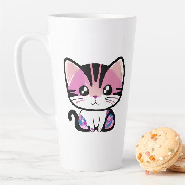 Taza De Café Latte Menos personas, más gatos (In situ)