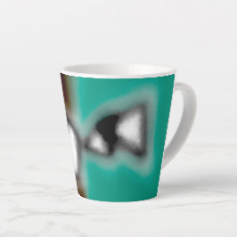 Taza De Café Latte Mensaje en una botella: marrón abstracto, azul ver
