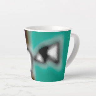 Taza De Café Latte Mensaje en una botella: marrón abstracto, azul ver