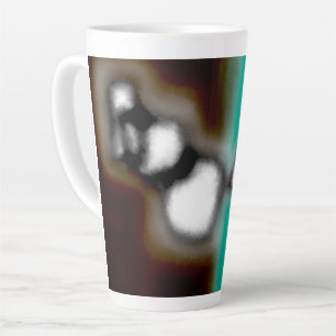 Taza De Café Latte Mensaje en una botella: Resumen de Brown, Verde az