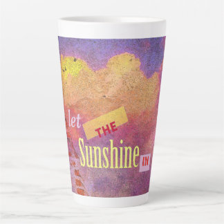 Taza De Café Latte Mensaje en una pared
