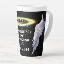 Taza De Café Latte Mensaje Inspirador de la Fe Cristiana Sosegadora