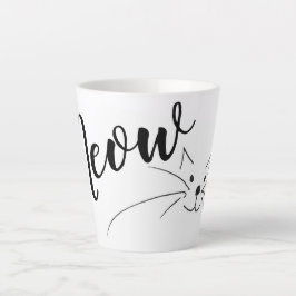 Taza De Café Latte Meow Cat