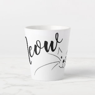 Taza De Café Latte Meow Cat