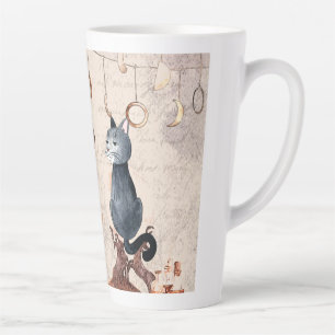 Taza De Café Latte Meow Cute Magic School Cat