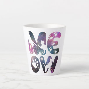Taza De Café Latte Meow - Diseño de siluetas para gatos y pinturas