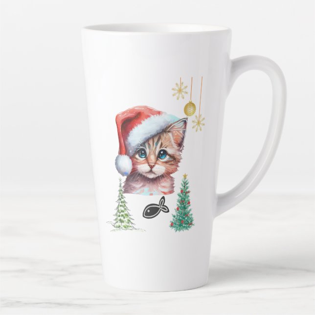 Taza De Café Latte Meowy Christmas! (Derecha)