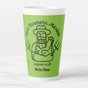 Taza De Café Latte Mercado de agricultores locales
