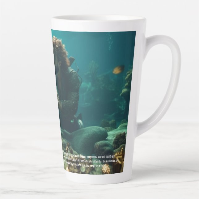 Taza De Café Latte Merfolk Merman (Derecha)