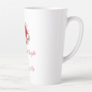 Taza De Café Latte Merry and Bright Santa Latte Mug