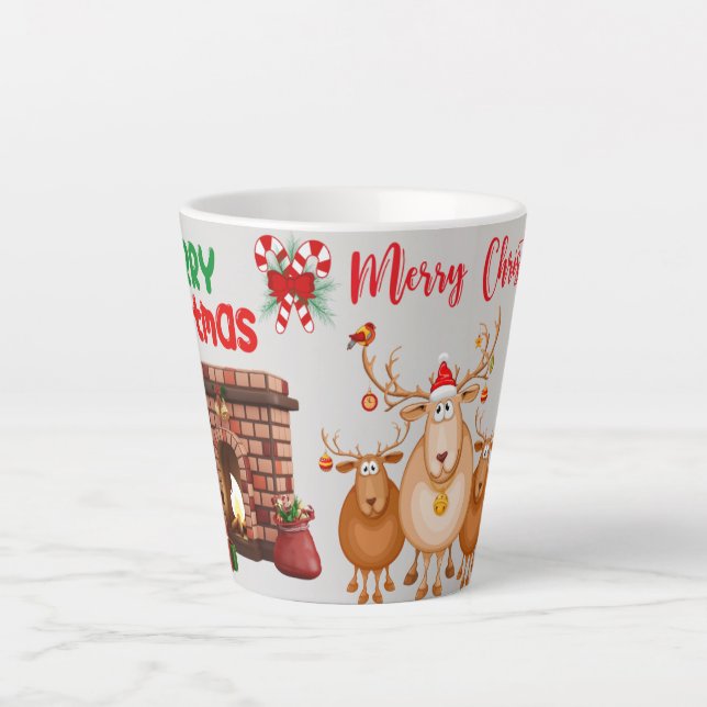 Taza De Café Latte Merry Christmas  holiday gift (Anverso)