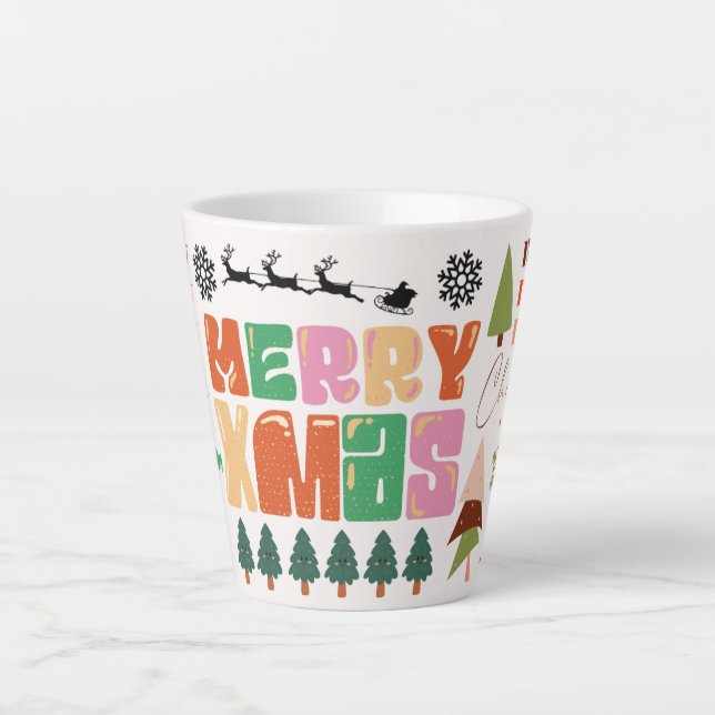 Taza De Café Latte Merry Christmas  holiday gift (Anverso)