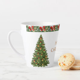 Taza De Café Latte Merry Christmas Tree Latte Mug