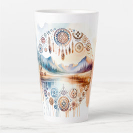 Taza De Café Latte Mes del Patrimonio Nativo Estadounidense