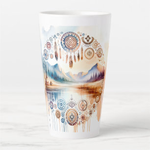 Taza De Café Latte Mes del Patrimonio Nativo Estadounidense