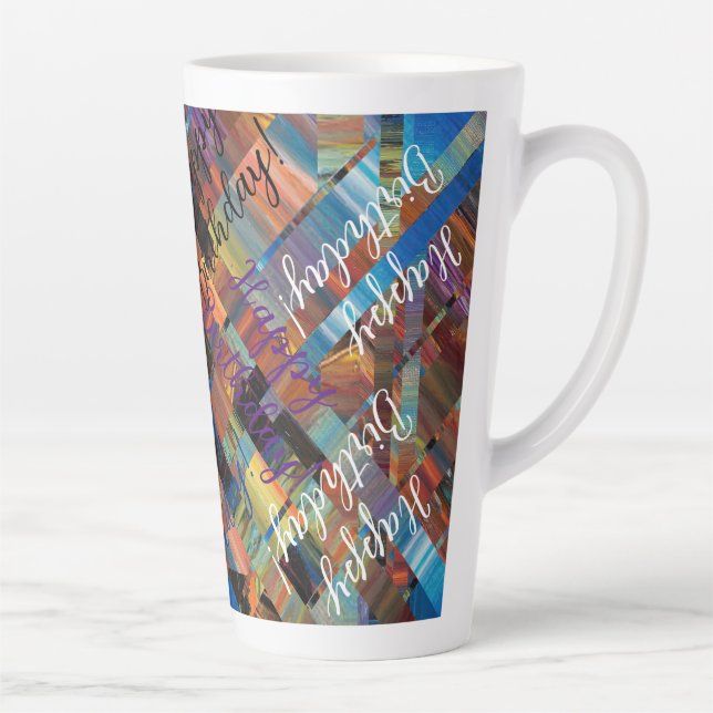 Taza De Café Latte Metro de El Cairo - Feliz cumpleaños (Derecha)