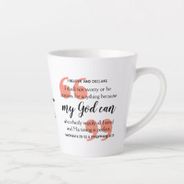 Taza De Café Latte MI DIOS PUEDE Afirmación Cristiana Positiva
