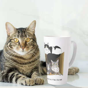 Taza De Café Latte Mi gato tiene gatos